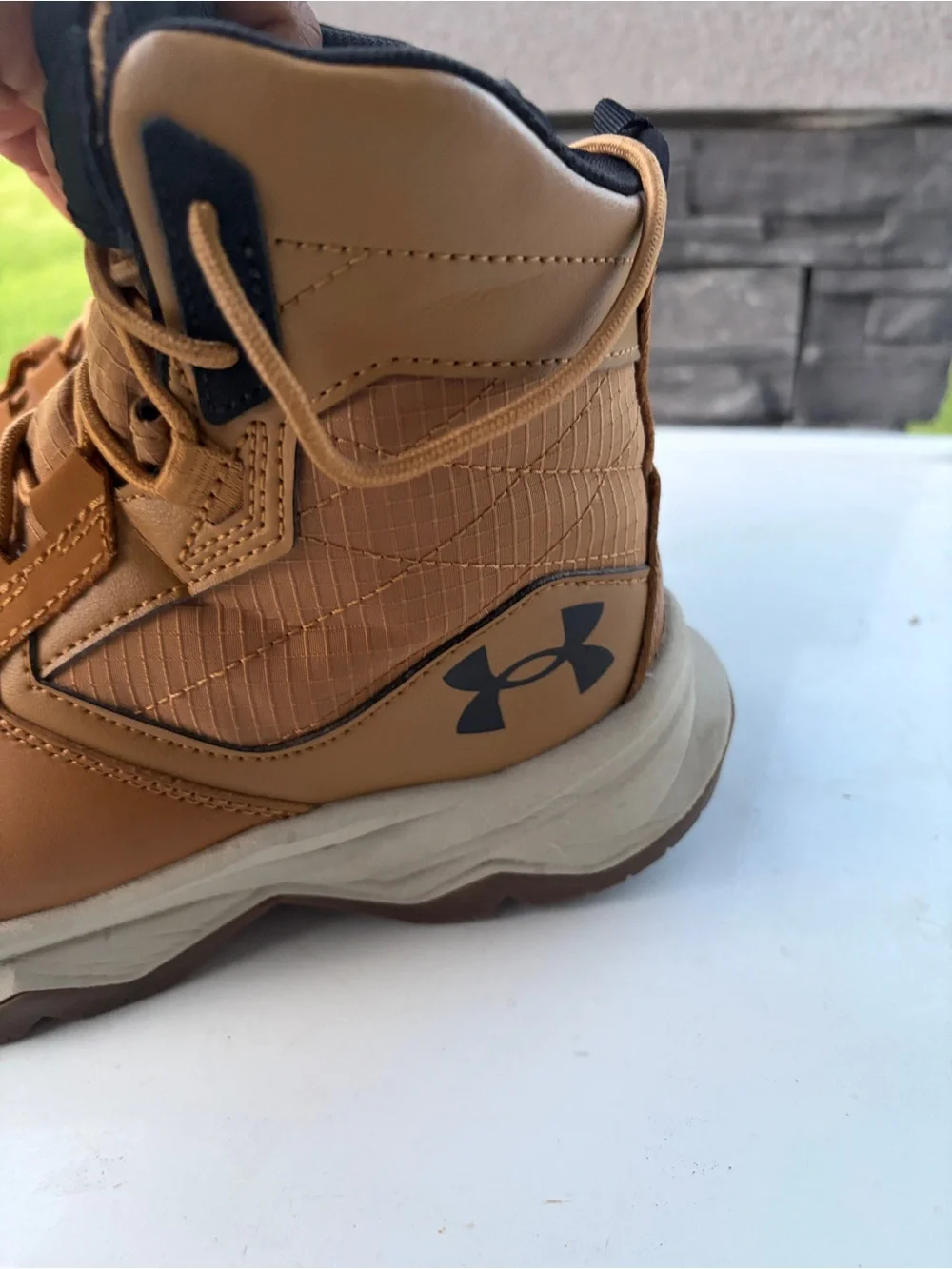 Under Armour youth kids Brown/Tan Trail Waterproof Boots